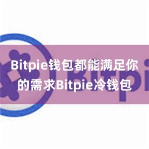 Bitpie钱包都能满足你的需求Bitpie冷钱包