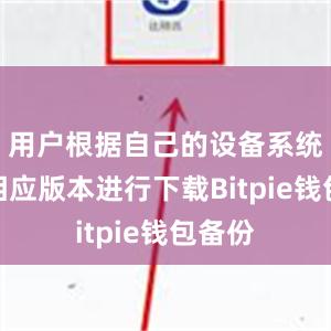 用户根据自己的设备系统选择相应版本进行下载Bitpie钱包备份